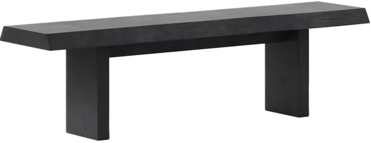 Joshua Live-Edge Bench - Black