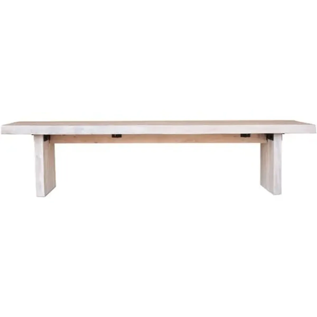 Joshua Live-Edge Bench - White