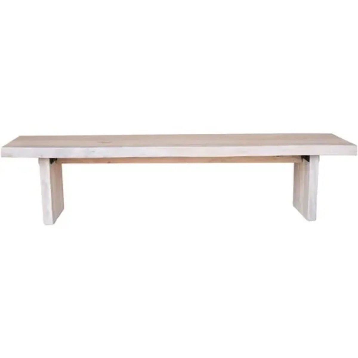 Joshua Live-Edge Bench - White