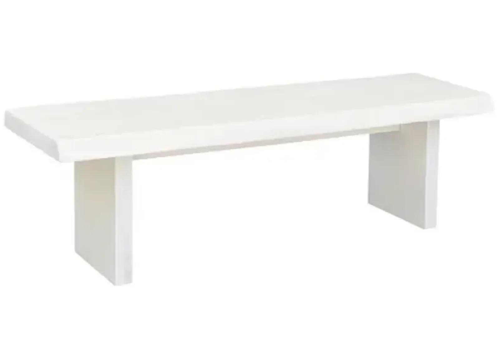 Joshua Live-Edge Bench - White