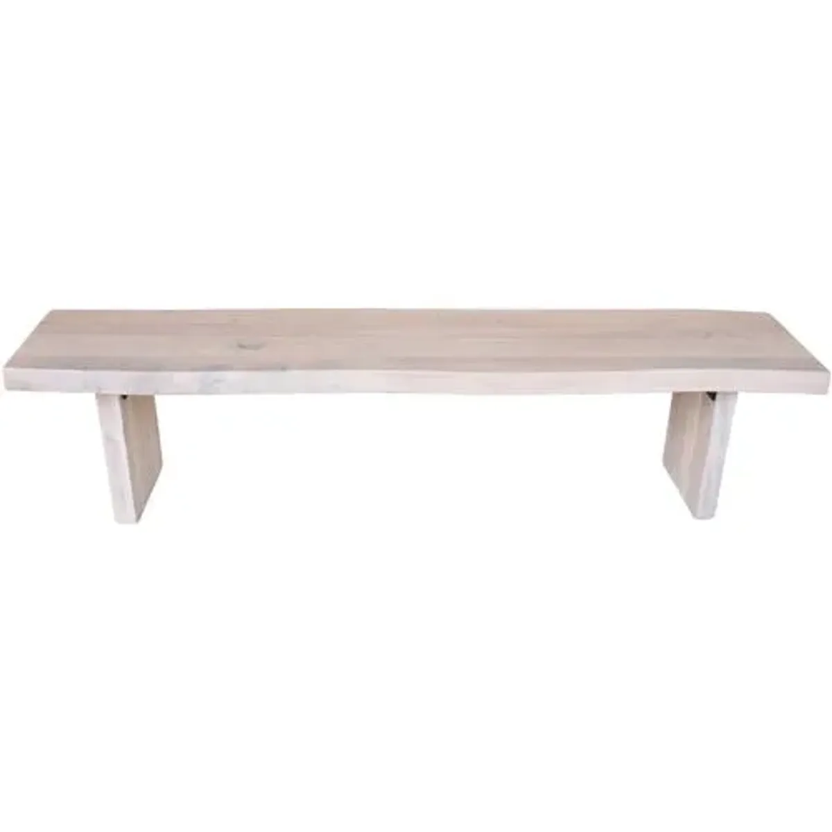 Joshua Live-Edge Bench - White