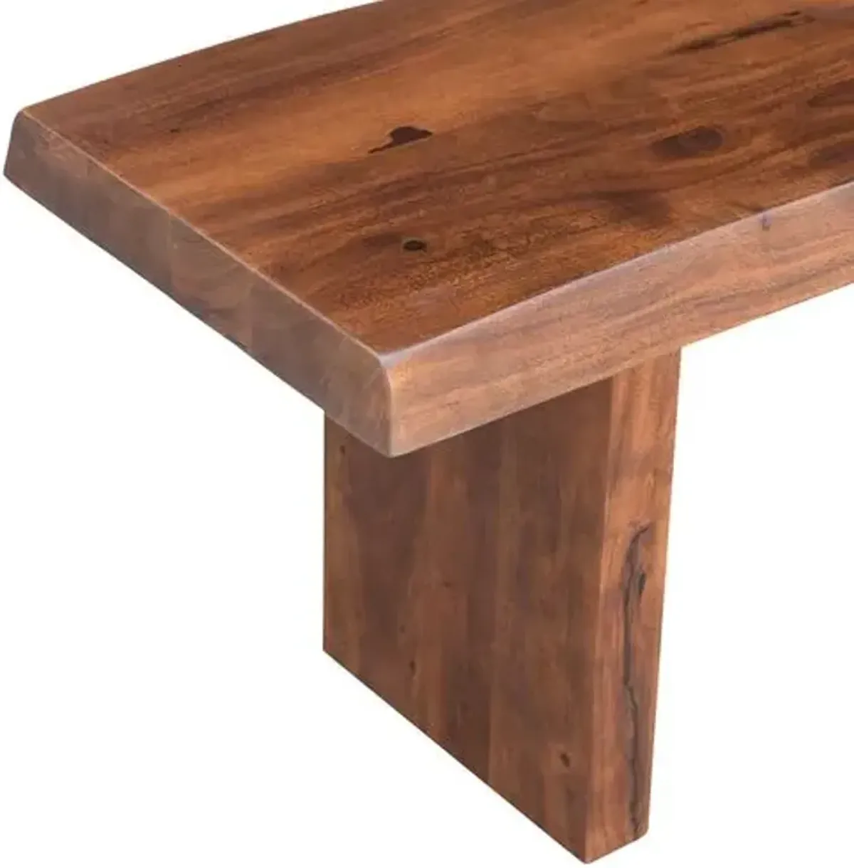 Joshua Live-Edge Bench - Brown