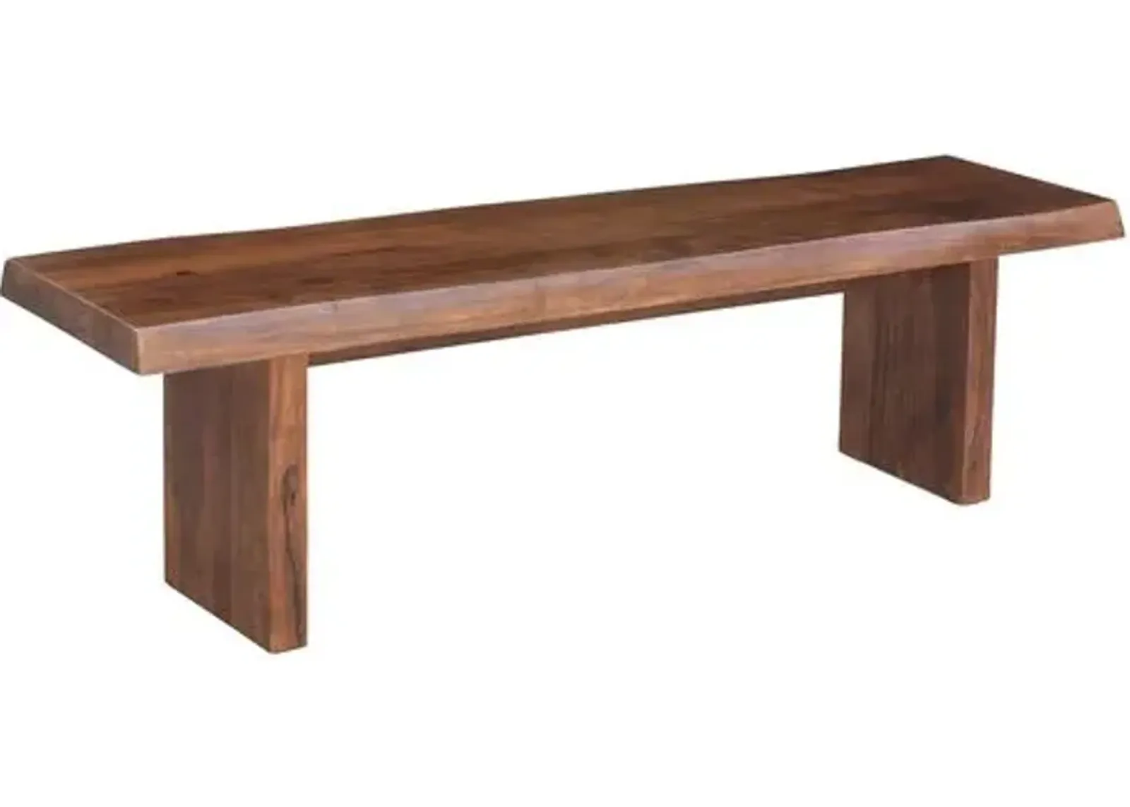 Joshua Live-Edge Bench - Brown