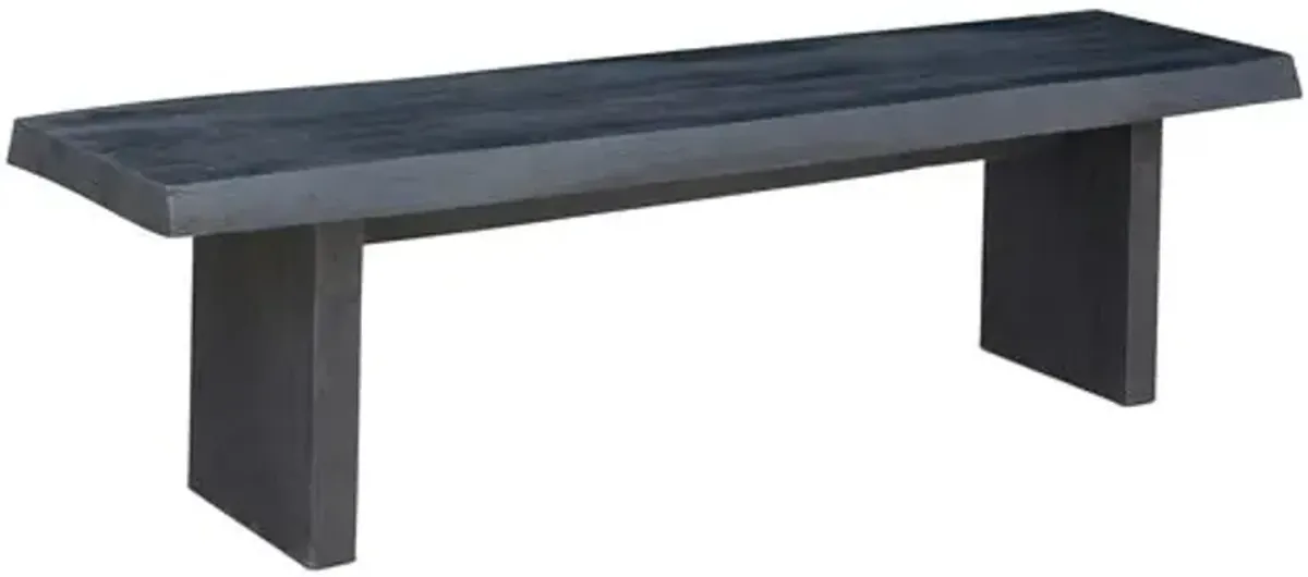 Joshua Live-Edge Bench - Black