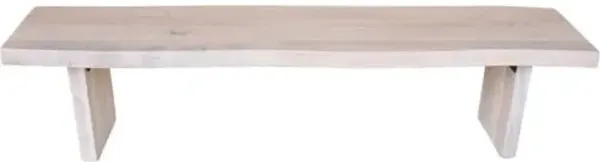 Joshua Live-Edge Bench - White