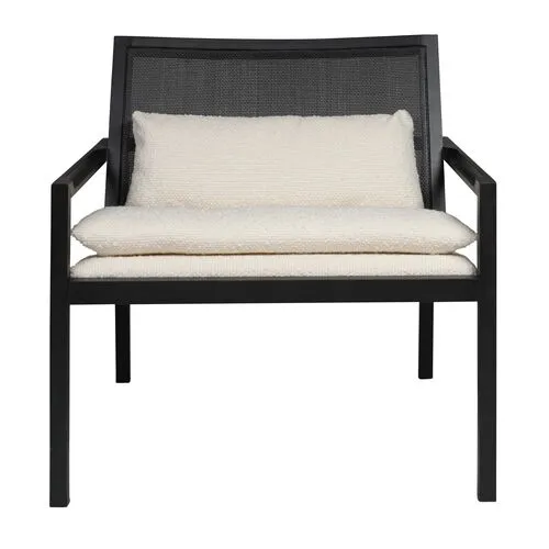 Dean Cane Lounge Chair - Black