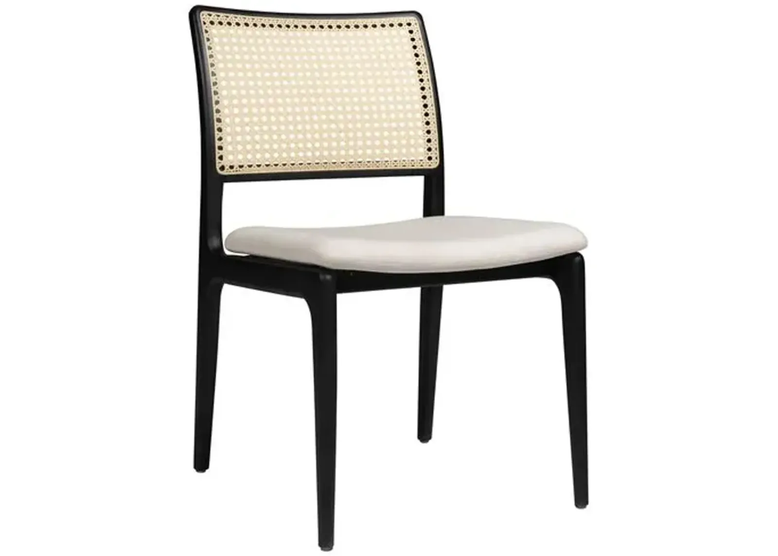 Valerie Cane Side Chair - Black