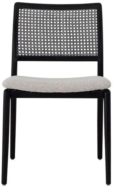 Valerie Cane Side Chair - Black