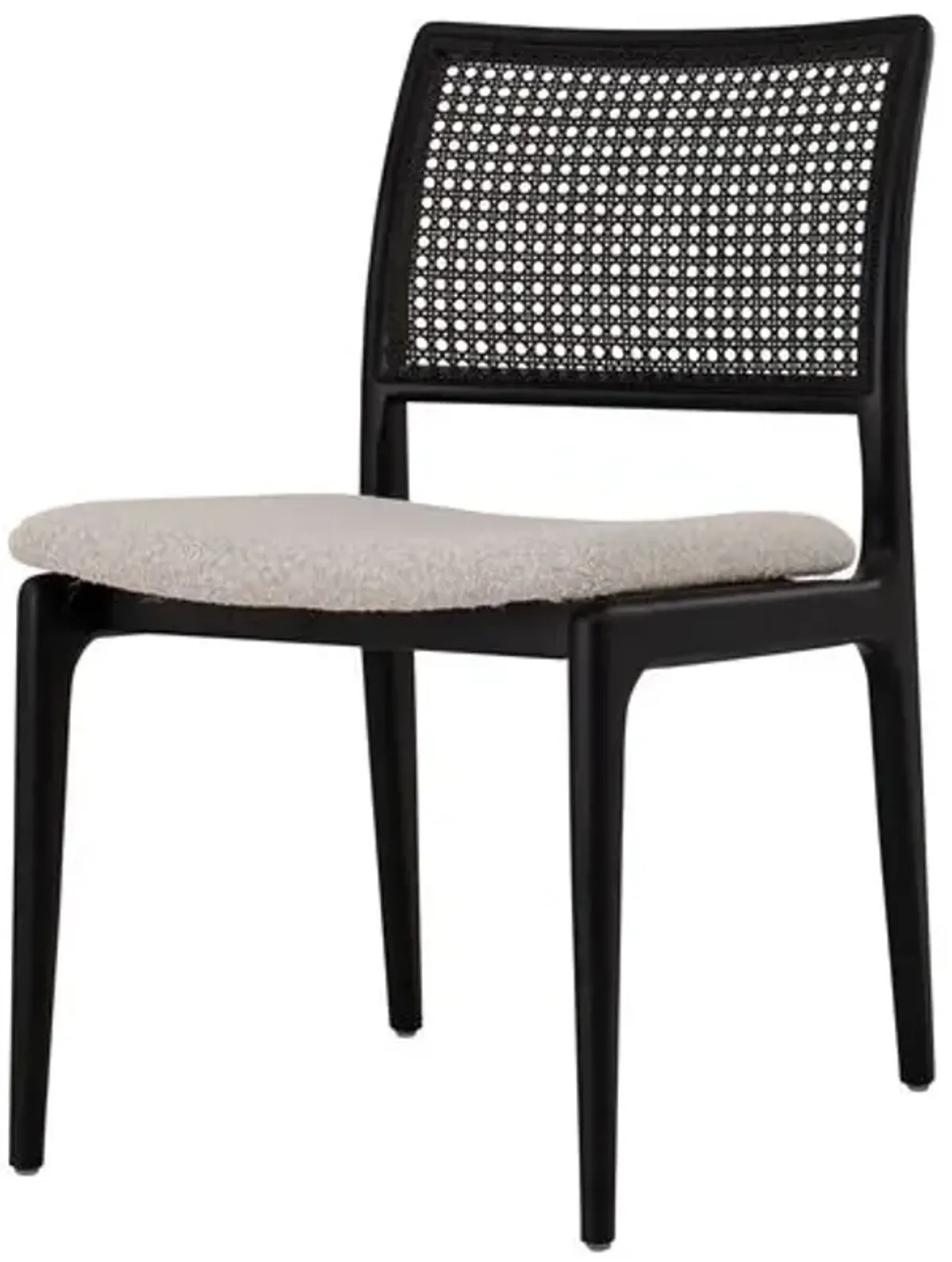 Valerie Cane Side Chair - Black