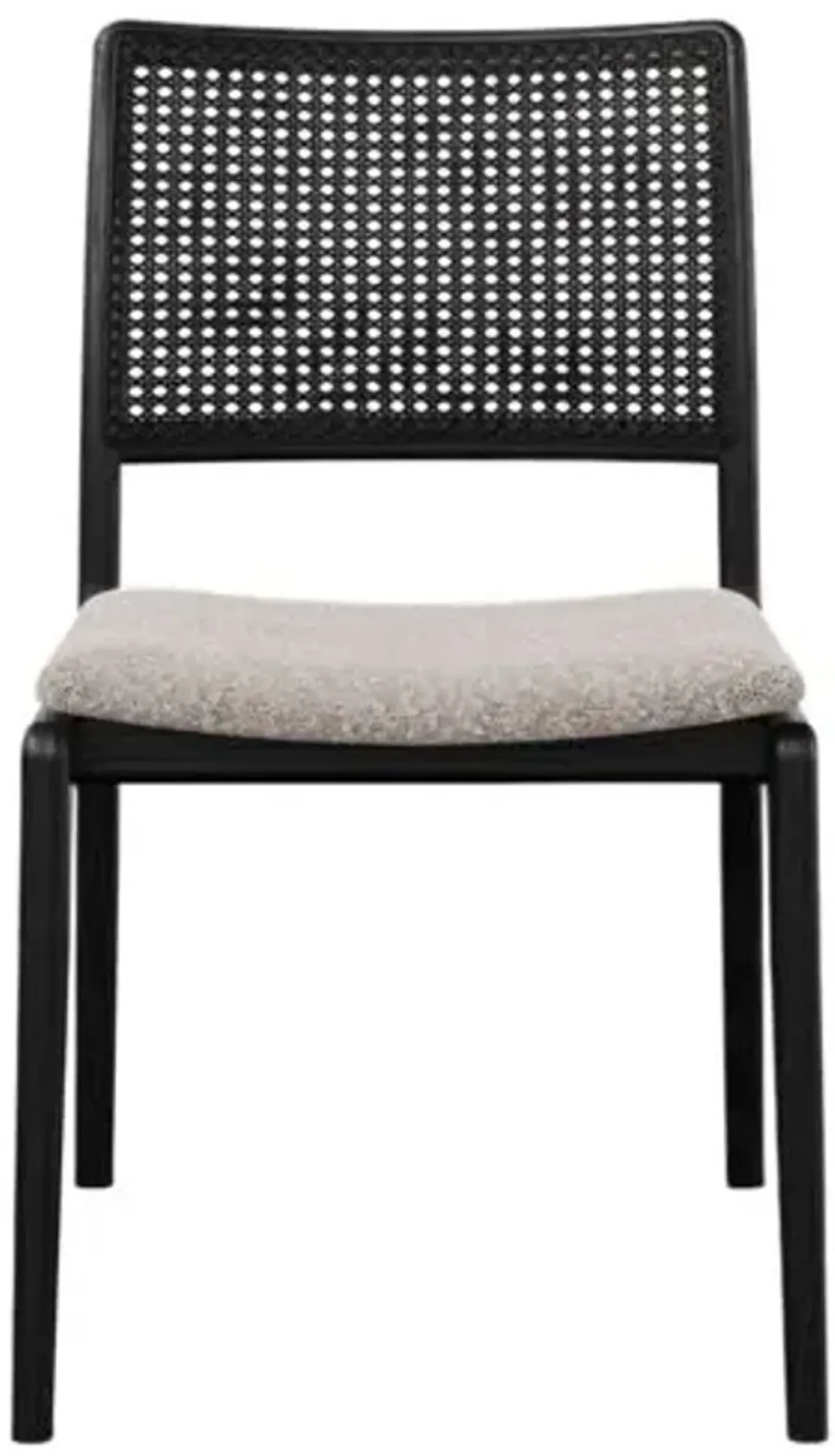 Valerie Cane Side Chair - Black