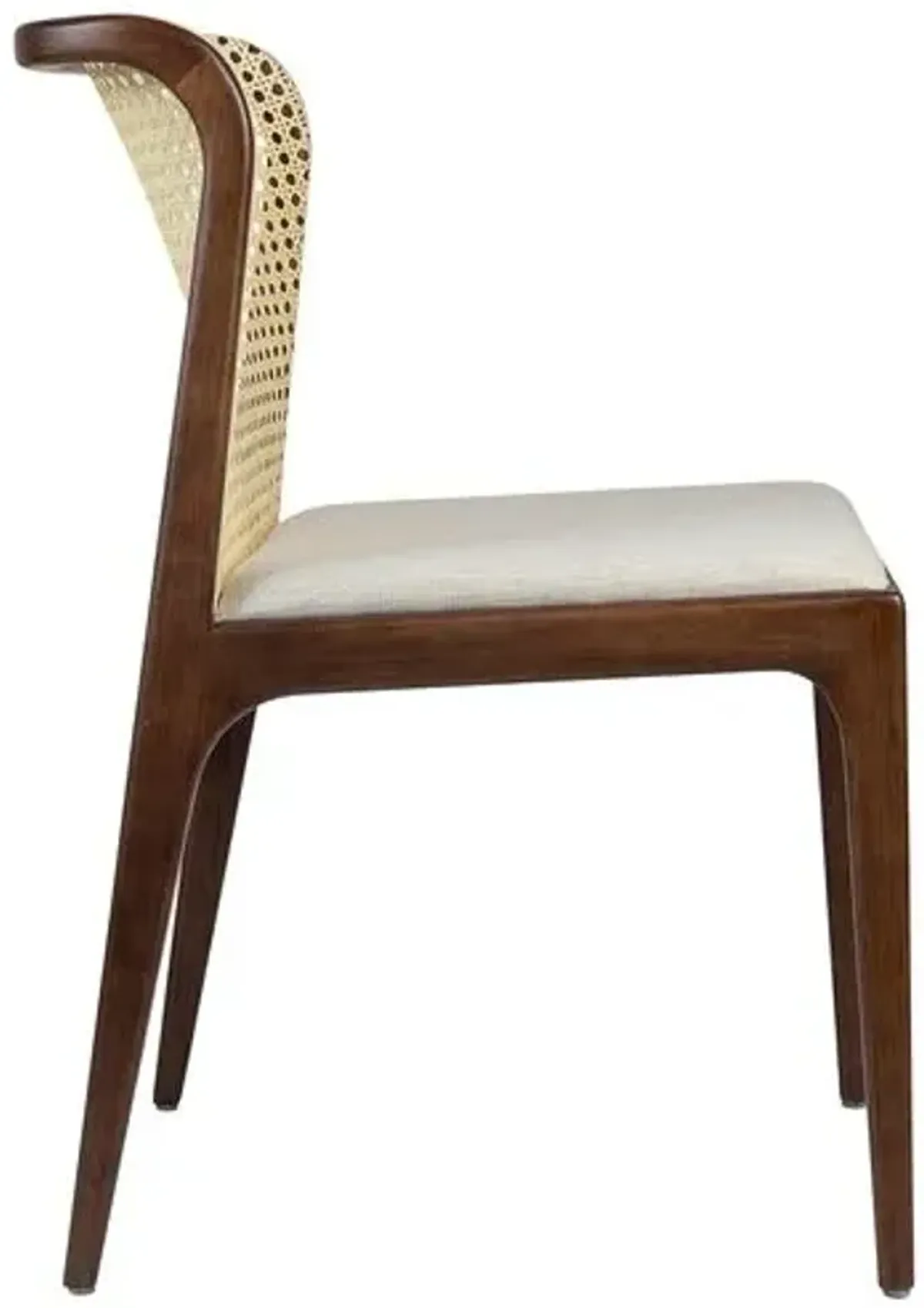 Martina Modern Brazilian Cane Side Chair - Brown