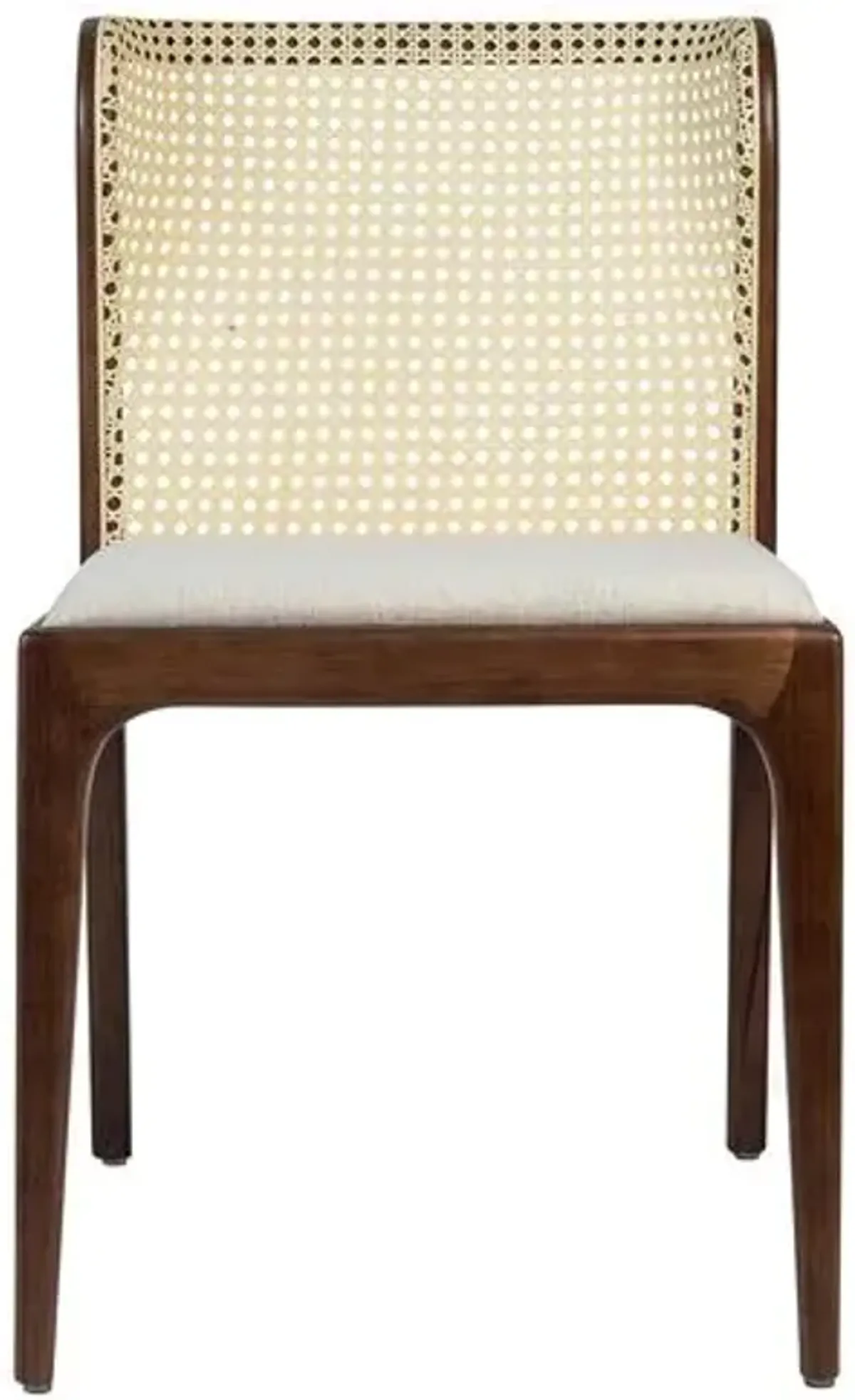 Martina Modern Brazilian Cane Side Chair - Brown