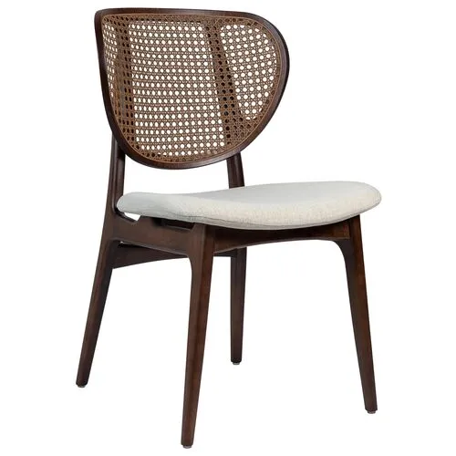 Nina Cane Side Chair - Brown