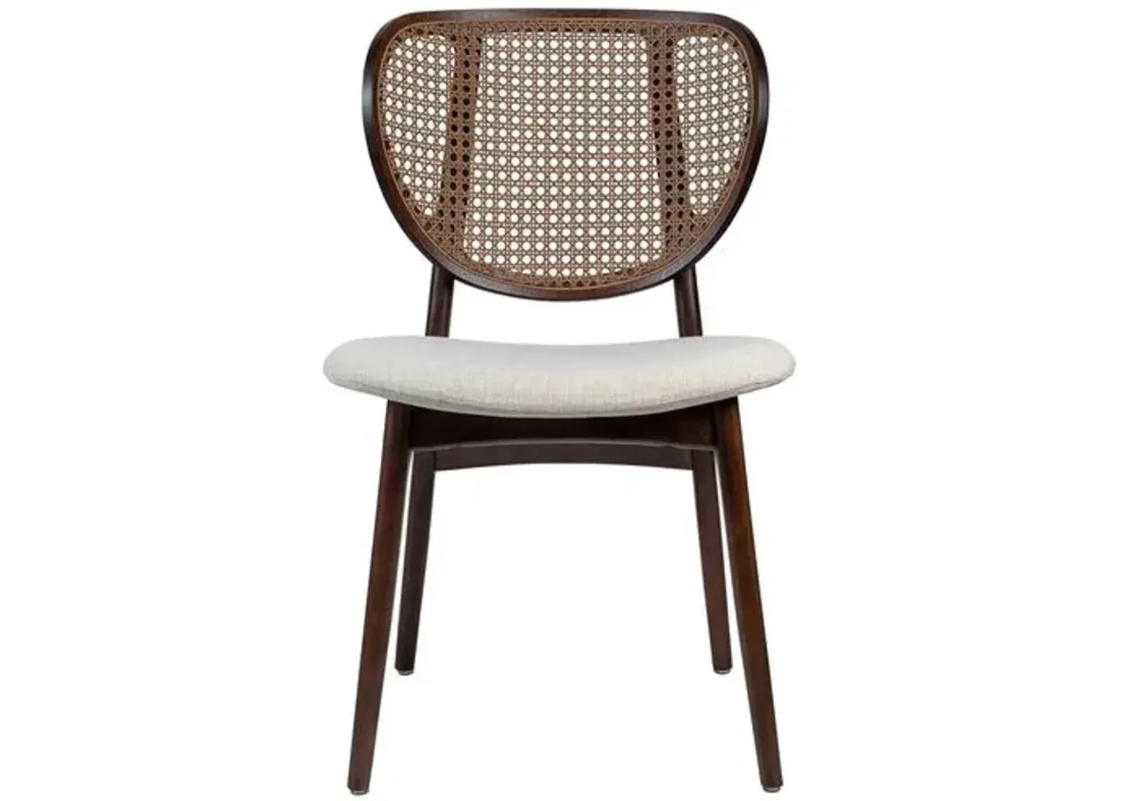 Nina Cane Side Chair - Brown