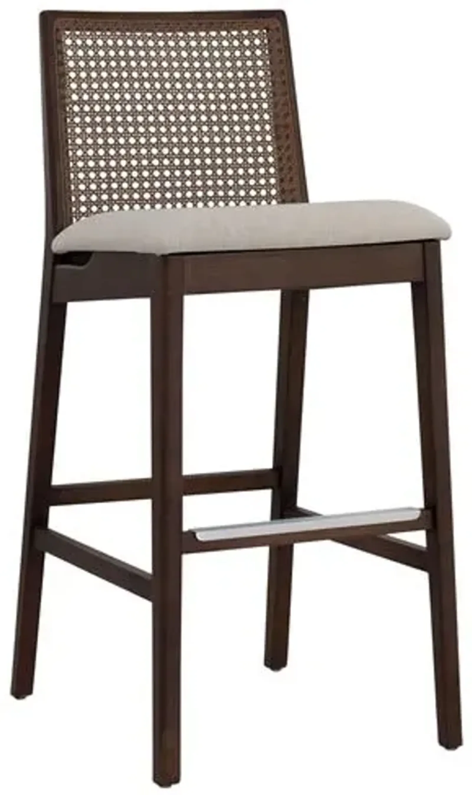 Mateo Cane Barstool - Brown