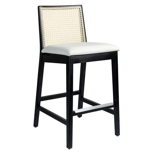 Mateo Cane Barstool - Black