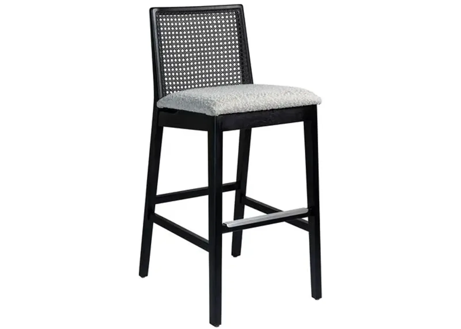 Mateo Cane Barstool - Black