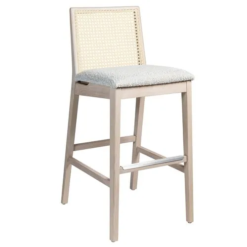 Mateo Cane Barstool - Brown