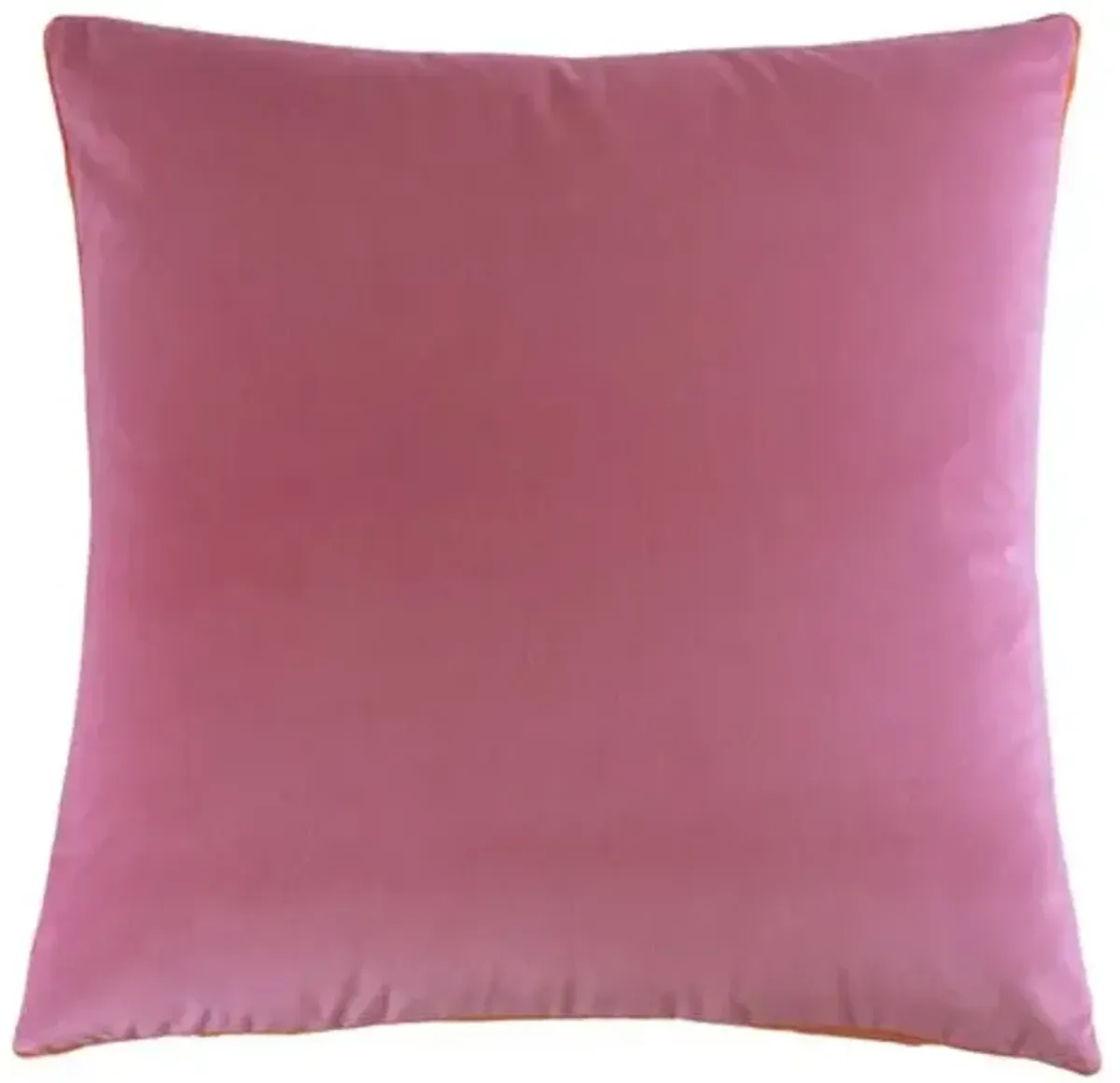 Eloise 22x22 Floor Pillow - Dusty Rose/Satsuma Velvet - The Piper Collection