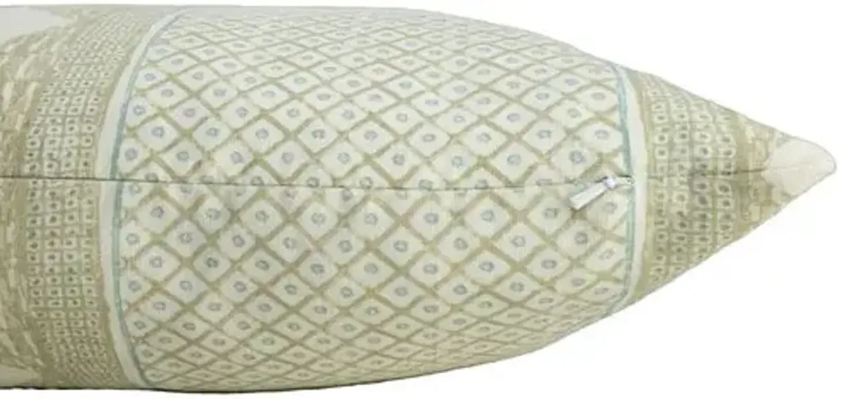 Kennedy 16x24 Lumbar Pillow - Sage/Cream - The Piper Collection