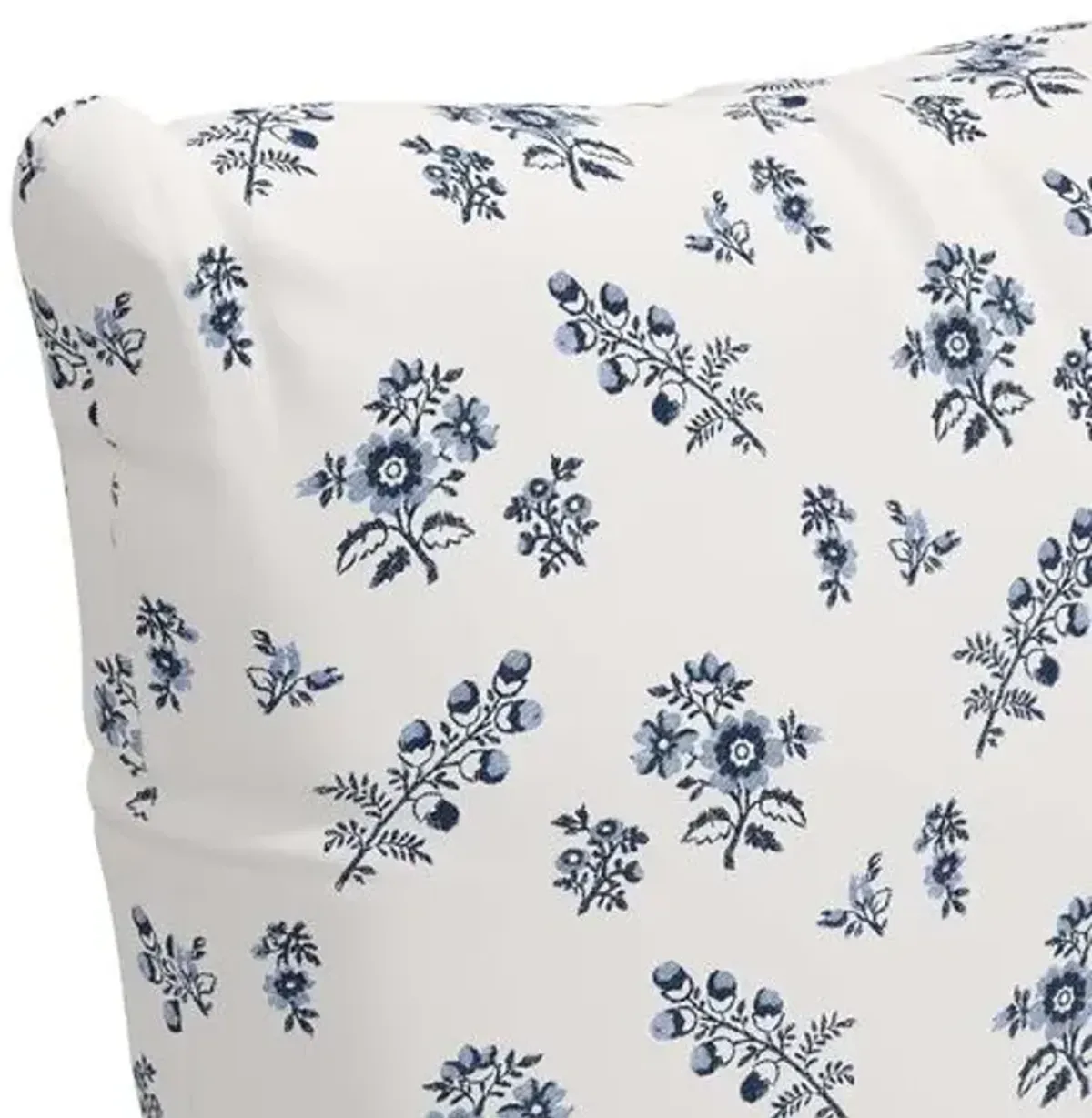 Izzy Ditsy Floral Pillow - White/Blue