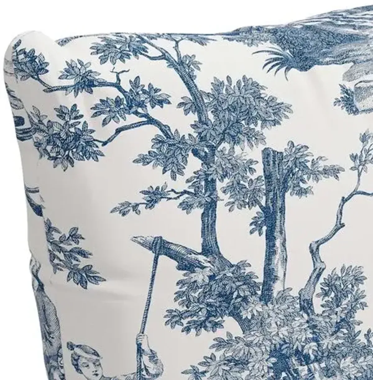 Daphne Chinoiserie Pillow - Blue/White