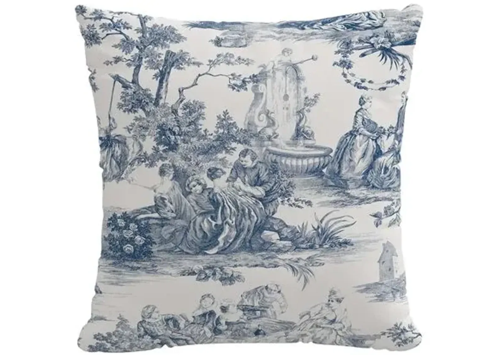 Daphne Chinoiserie Pillow - Blue/White