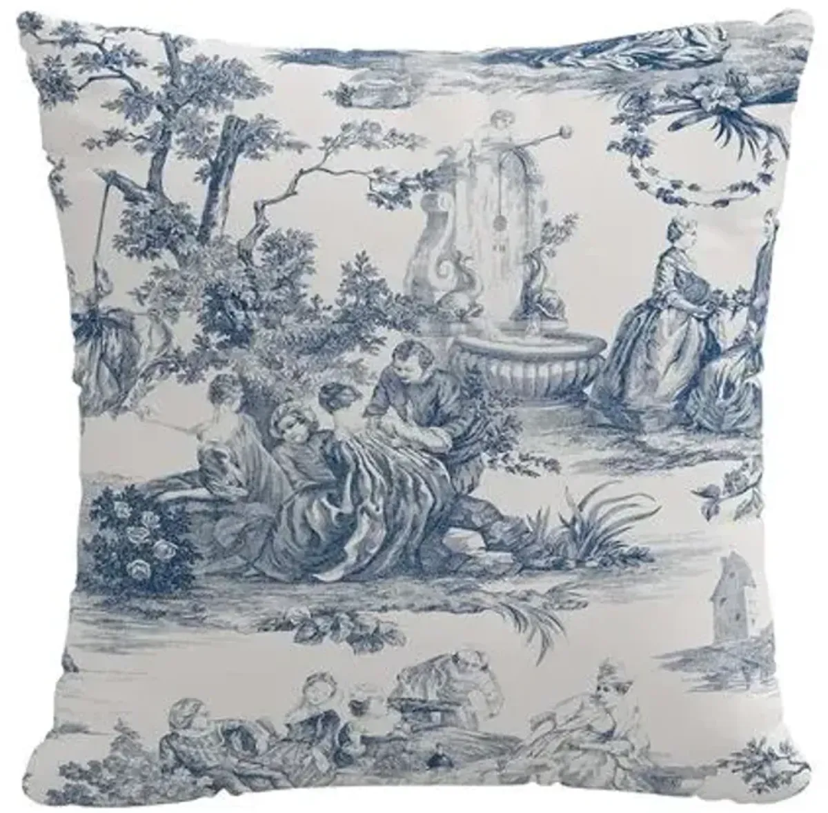 Daphne Chinoiserie Pillow - Blue/White