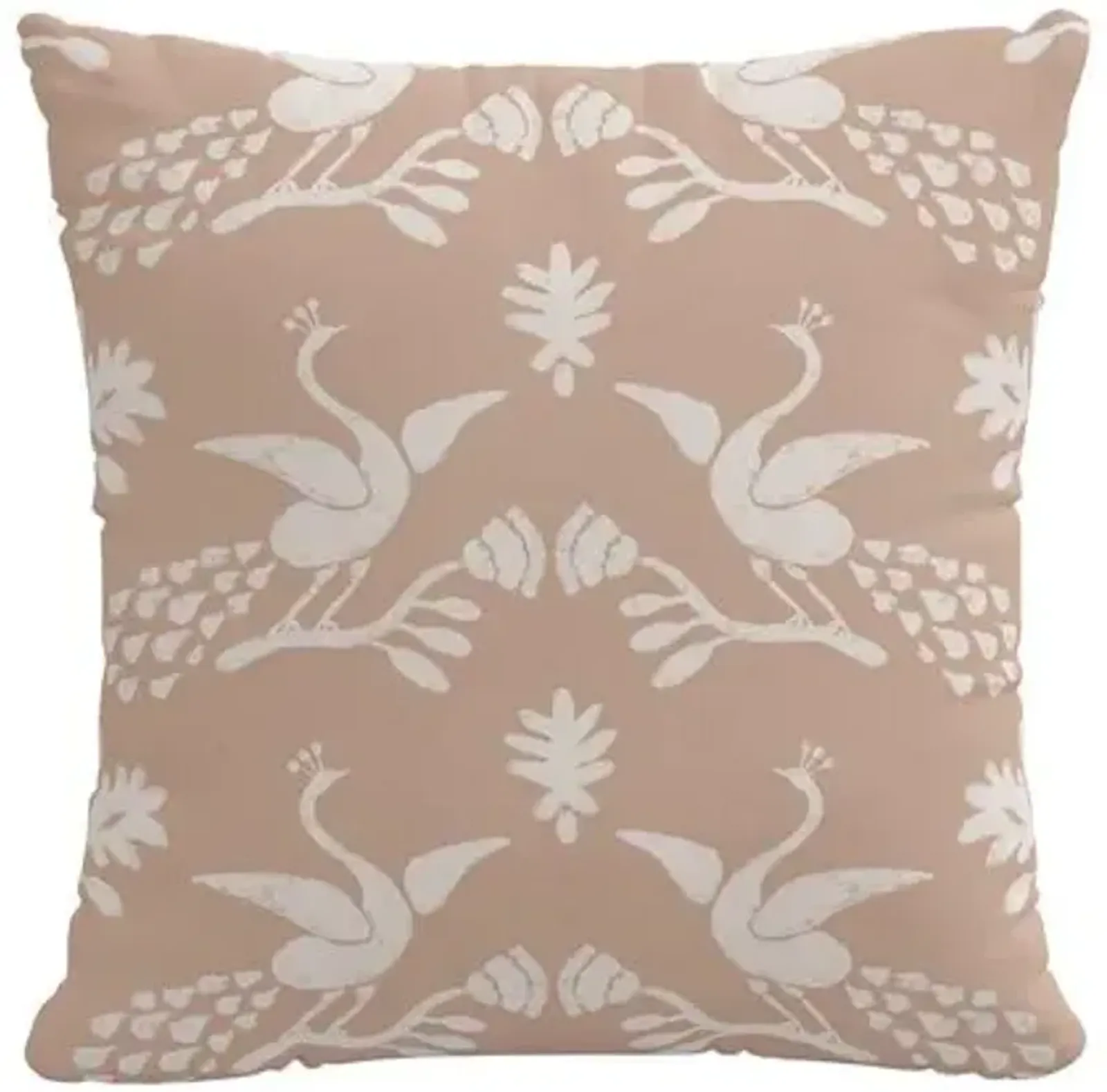 Scarlett Peacock Pillow - Pink