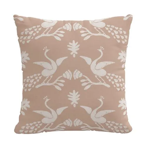 Scarlett Peacock Pillow - Pink