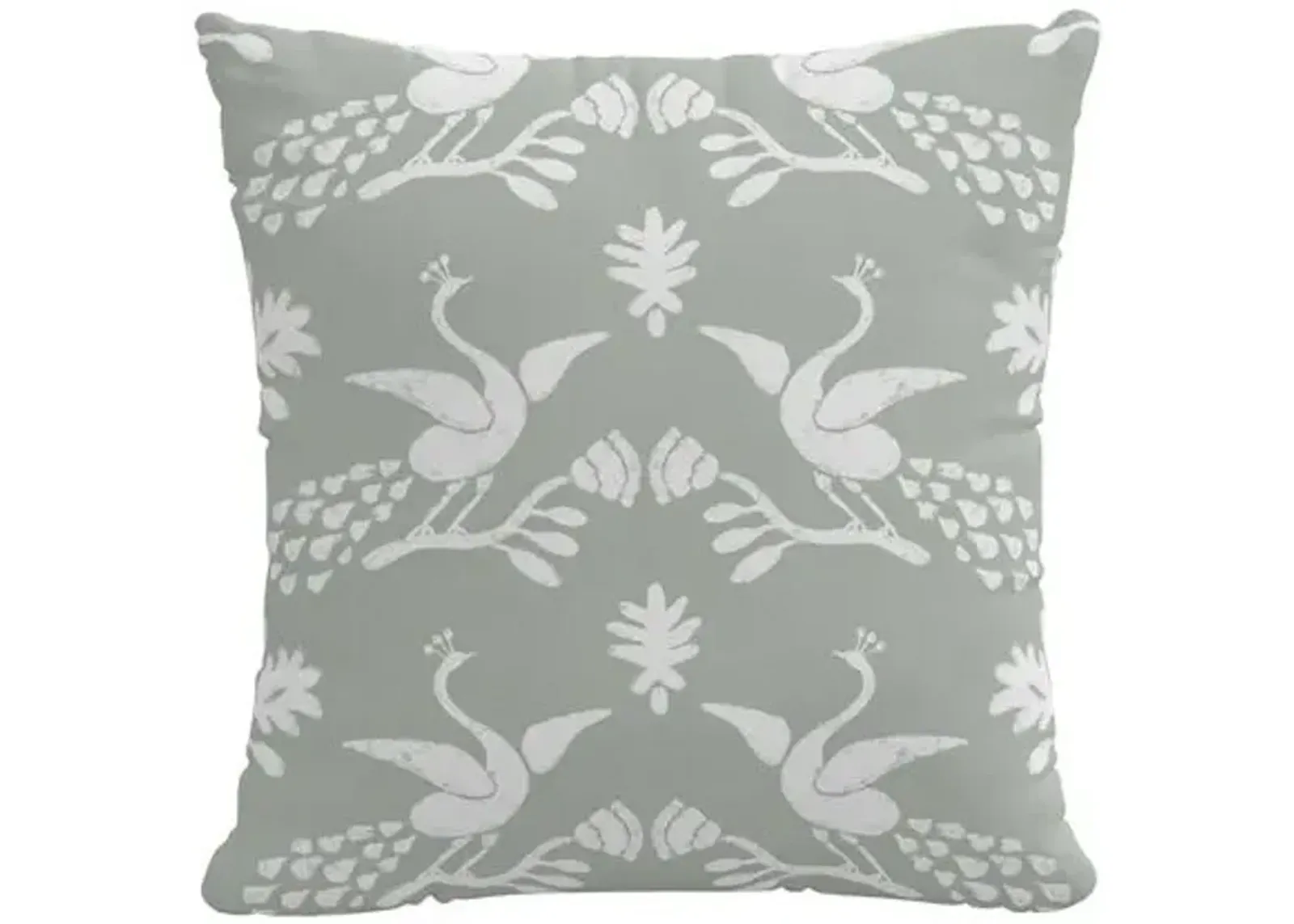 Scarlett Peacock Pillow - Mist