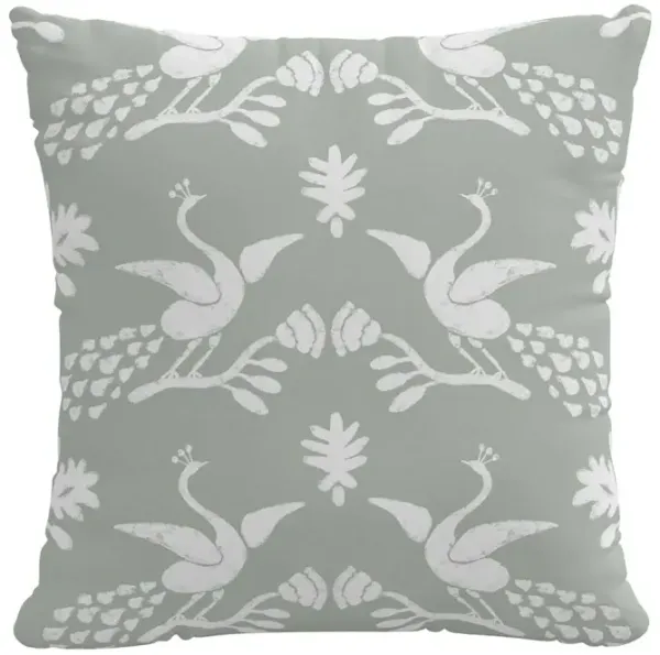 Scarlett Peacock Pillow - Mist