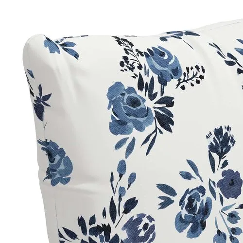 Natalia Wildflower Pillow - Blue