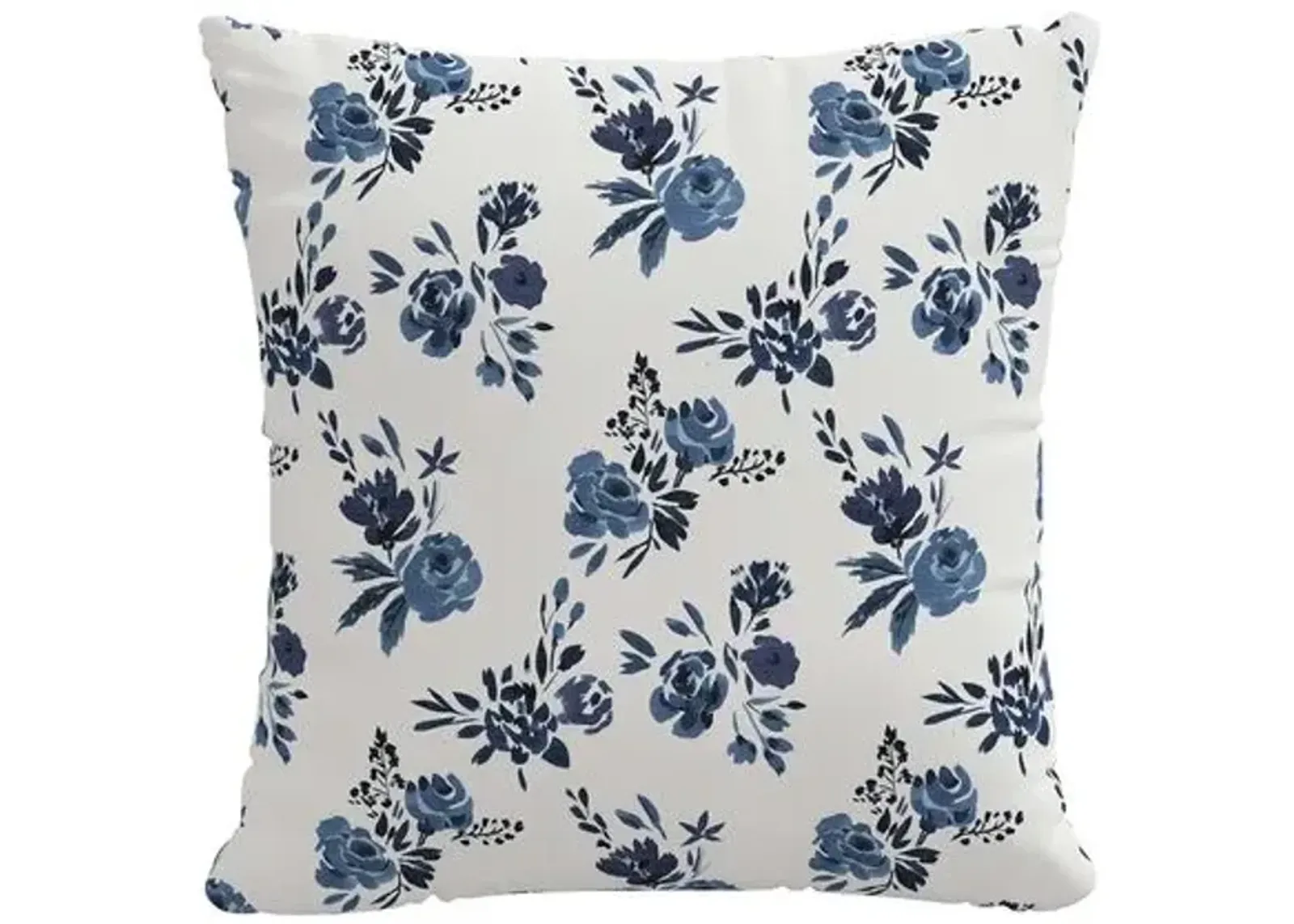 Natalia Wildflower Pillow - Blue