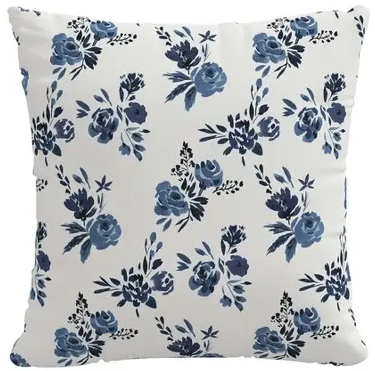 Natalia Wildflower Pillow - Blue