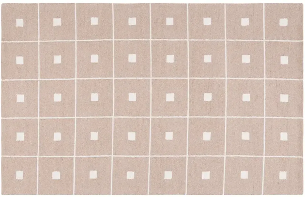 Checker Board Rug, Beige/Ivory