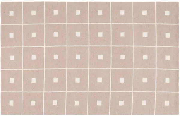 Checker Board Rug, Beige/Ivory