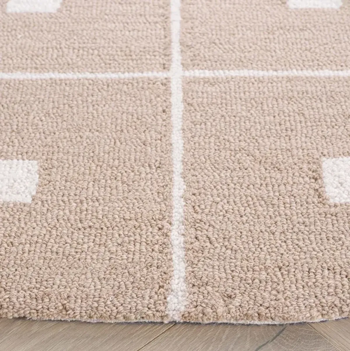 Checker Board Rug, Beige/Ivory