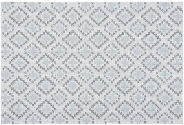 Lattice Indoor/Outdoor Rug, Ivory/Grey