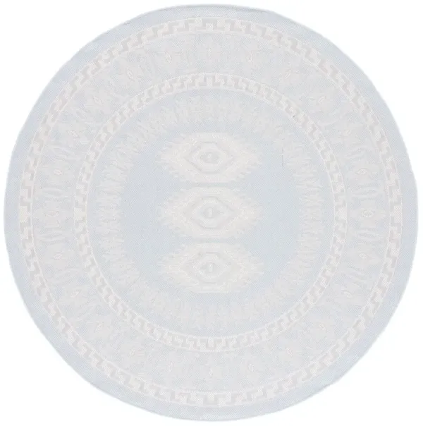 Banks Indoor/Outdoor Rug, Aqua/Blue Ivory