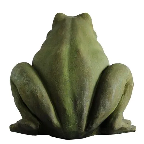 12" Fuogo Frog Outdoor Statue - Verde - Handcrafted - Green