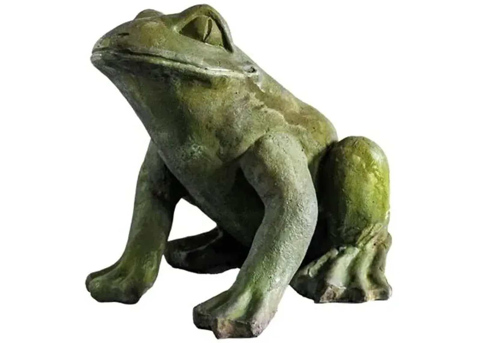 12" Fuogo Frog Outdoor Statue - Verde - Handcrafted - Green