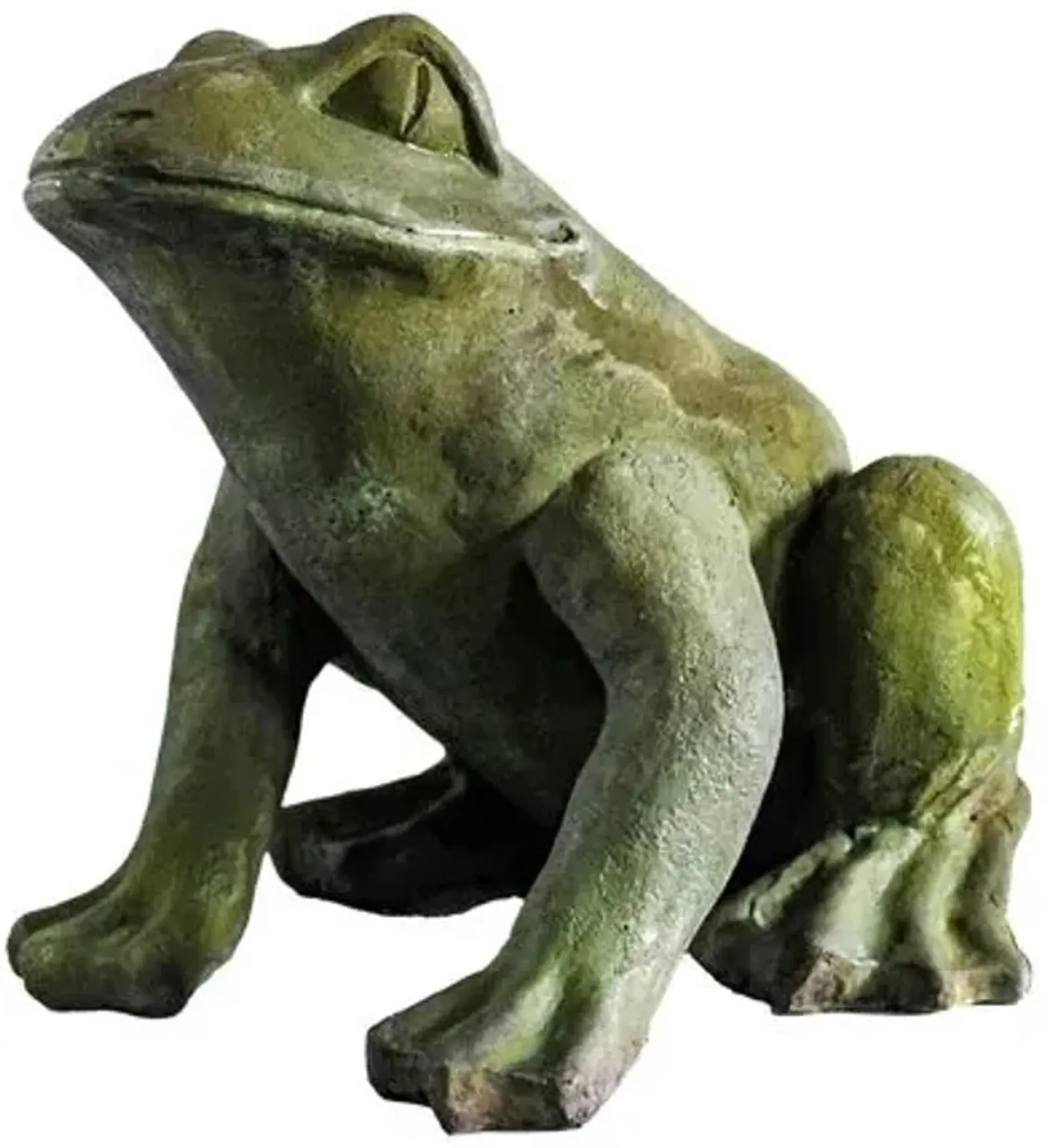 12" Fuogo Frog Outdoor Statue - Verde - Handcrafted - Green