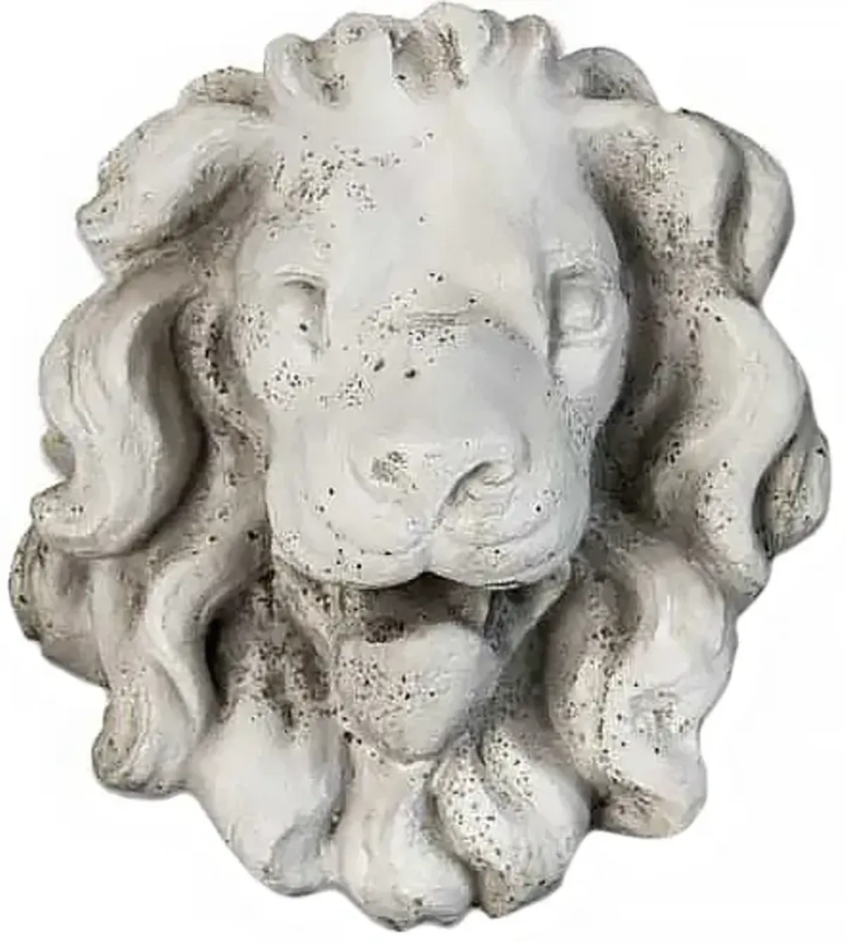 11" Lion Royal Wall Mask, Cathedral White