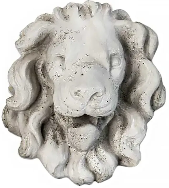 11" Lion Royal Wall Mask, Cathedral White