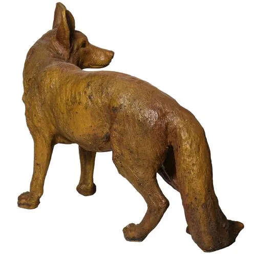 20" Steady Fox Outdoor Statue - Sandstone - Brown