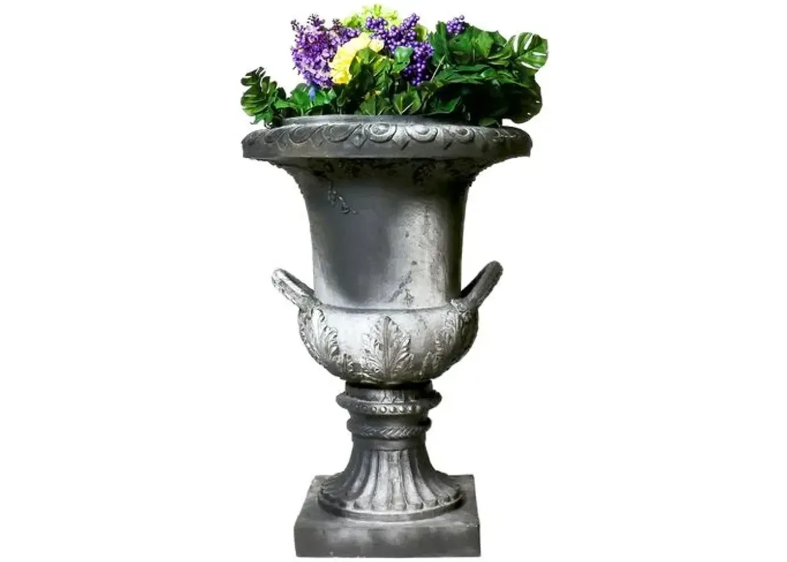 31" Campania Handle Urn - Black