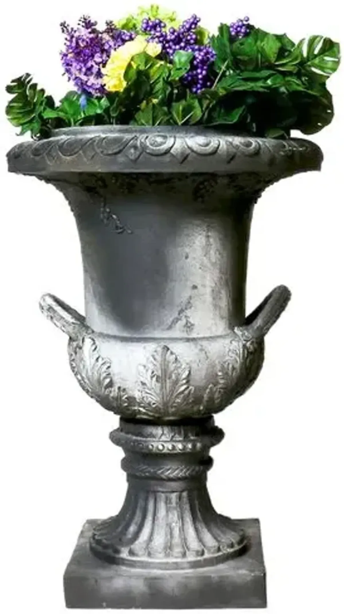 31" Campania Handle Urn - Black