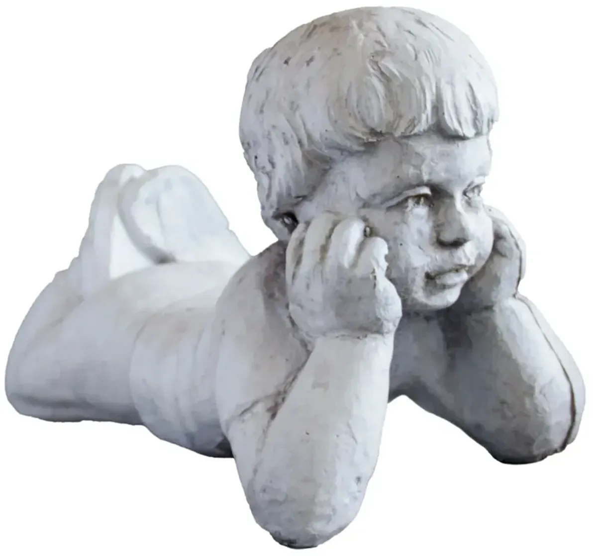 9" Day Dreamer Outdoor Statue, Cathedral White