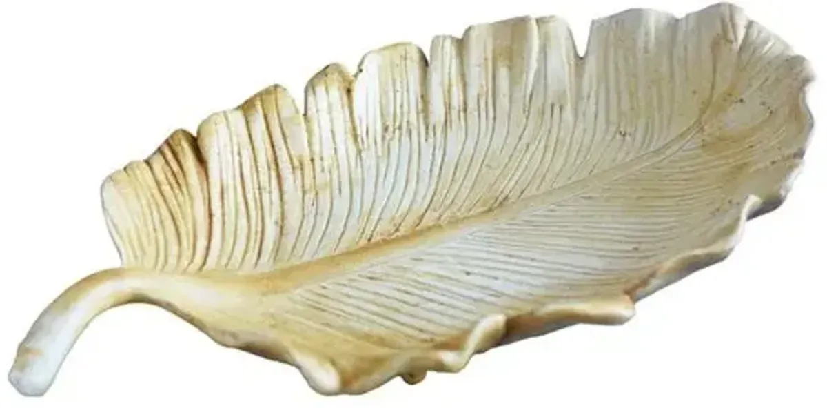 Desert Leaf Outdoor Plate - Pompeii - Handcrafted - Yellow